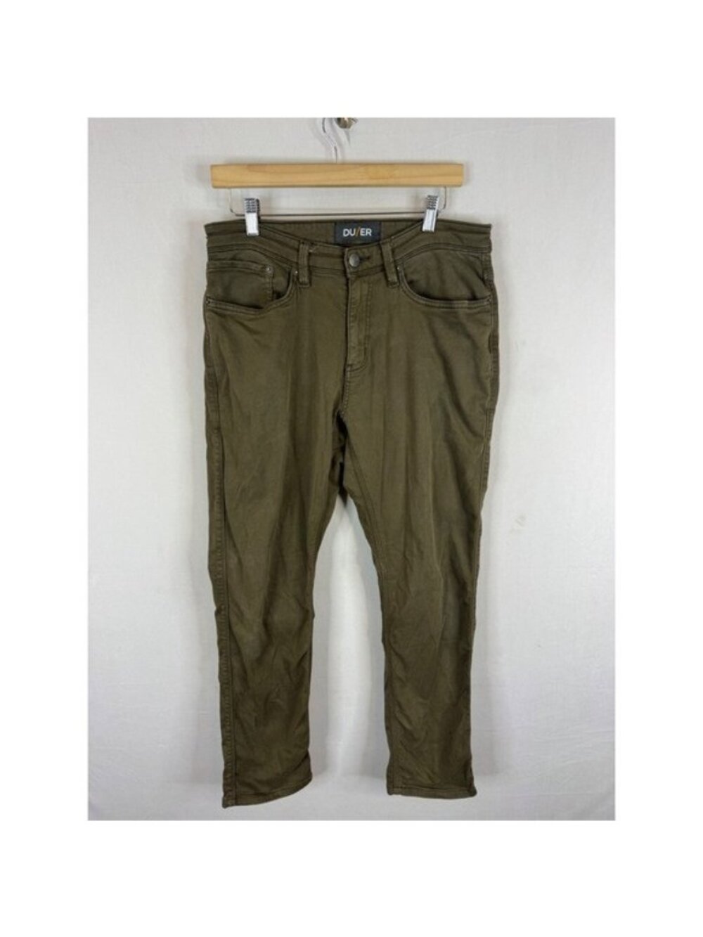 DU/ER N2X Relaxed Taper Pants Olive Green 32x30 Performance Stretch Trousers